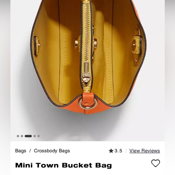 Coach Mini Town Crossbody Bucket Bag. Candied Orange. - Picture 12 of 12
